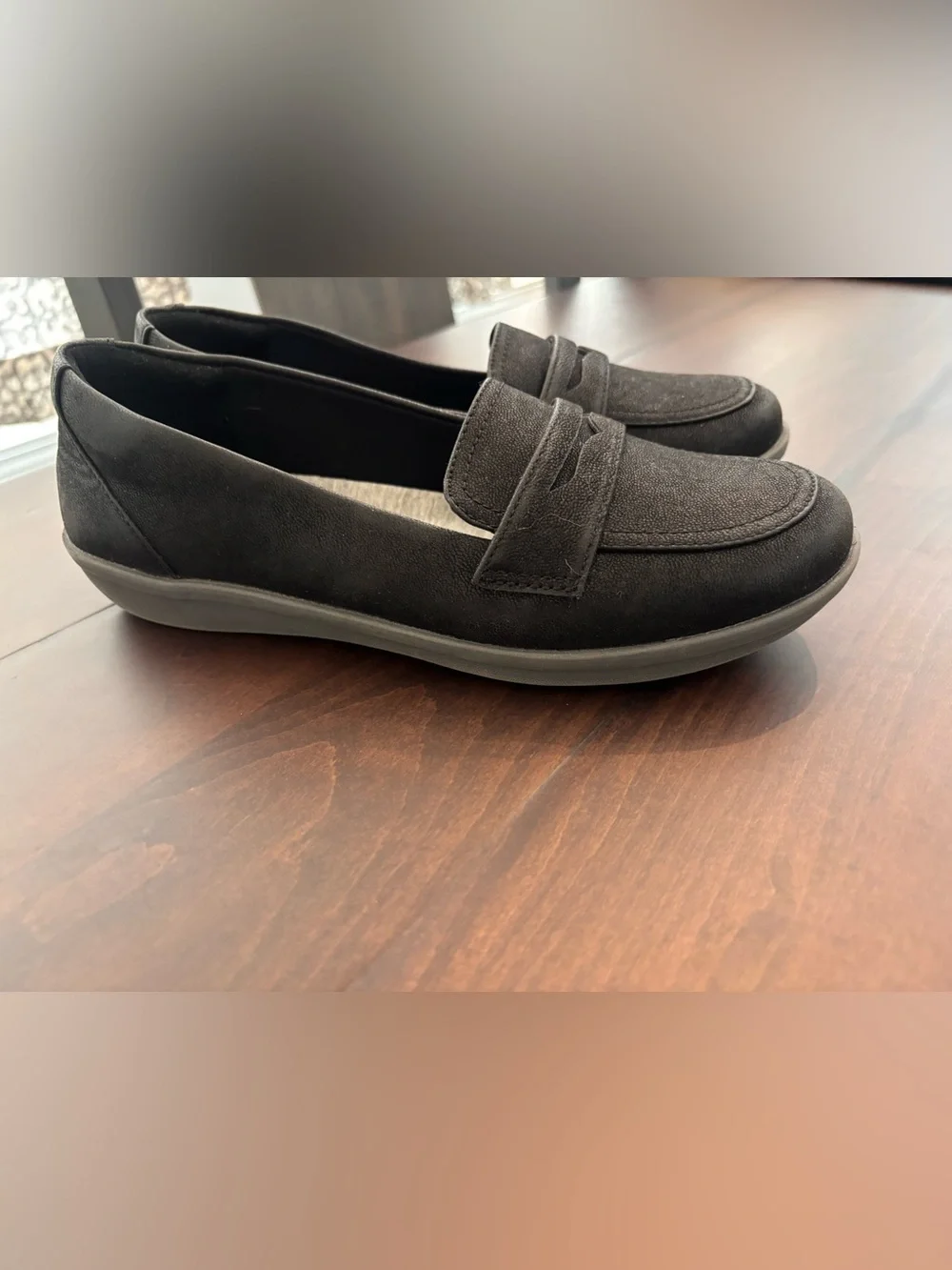 Clarks Black Cloudsteppers Loafers